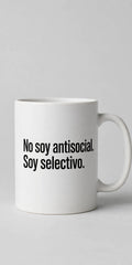 Taza «No soy antisocial»