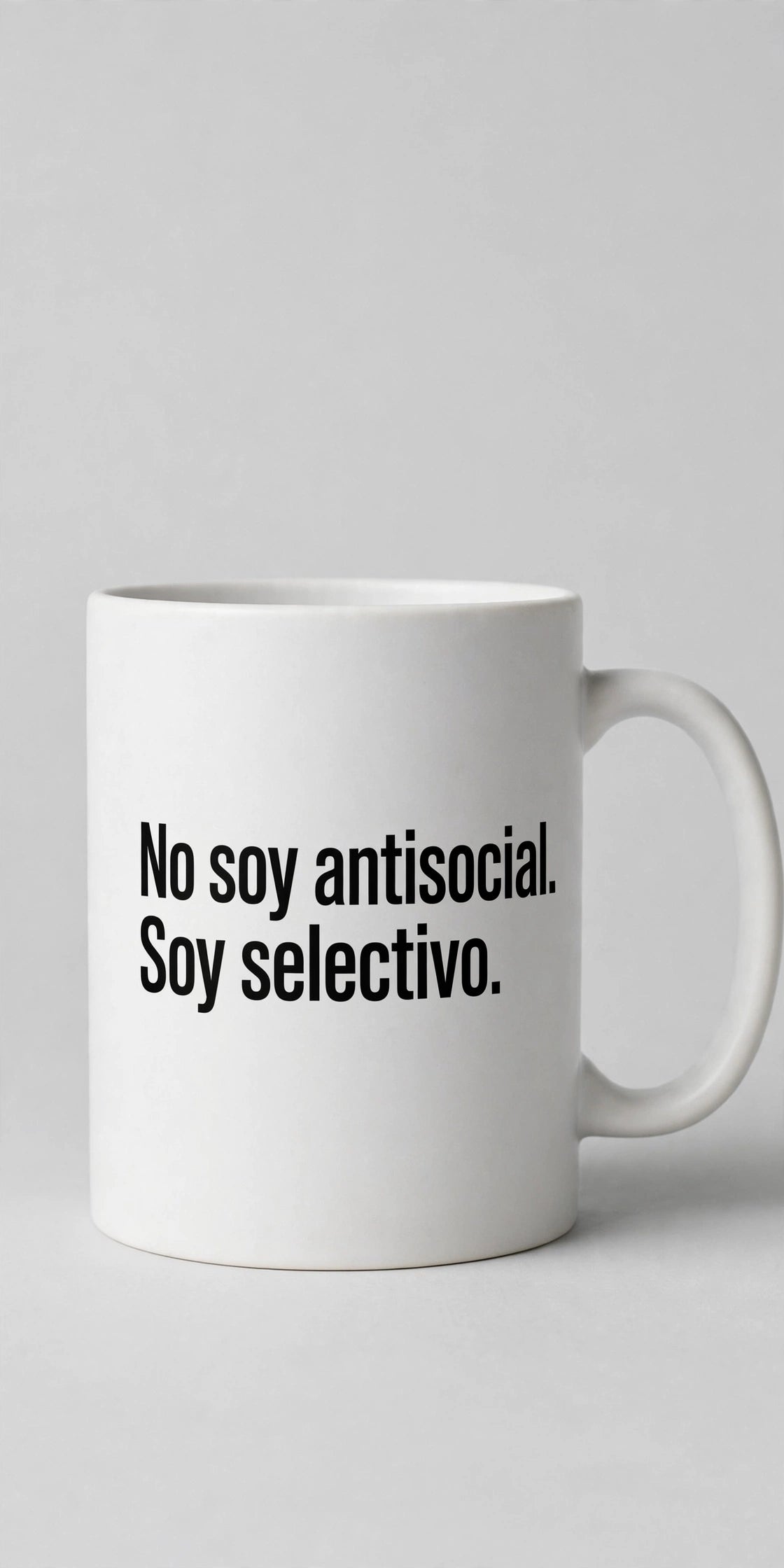 Taza «No soy antisocial»